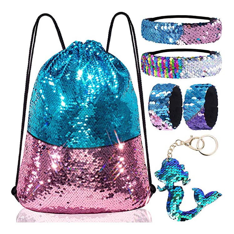 Sequin Drawstring Bag